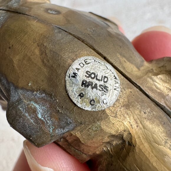 Vintage Solid Brass Rocking Horse Figurine - Picture 9 of 10